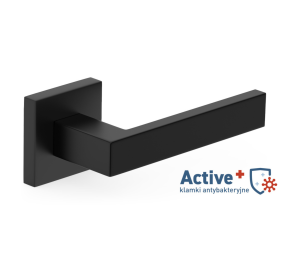 Klamka kwadratowa Metal-Bud Qubik K - czarny, antybakteryjny