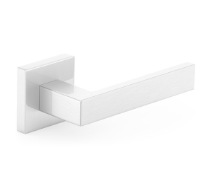 Klamka z kwadratowym szyldem Metal-Bud Qubik K - nikiel szczotkowany