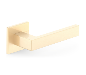 Klamka kwadratowa Metal-Bud Qubik K Fit - mosiądz szczotkowany