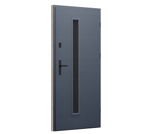 Drzwi zewnętrzne Wikęd PREMIUM PLUS Wzór 42 Antracyt 90