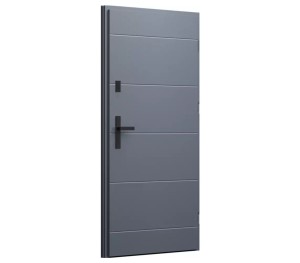 Drzwi zewnętrzne Wikęd BASIC 3.0 Tłoczone Antracyt 90