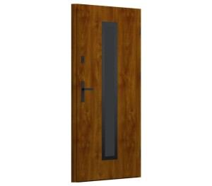 Drzwi zewnętrzne Wikęd BASIC 3.0 Przeszklone Złoty Dąb 90